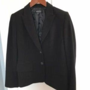 Kasper Black Suit - Jacket and Ruffled Skirt, Both Size 4P